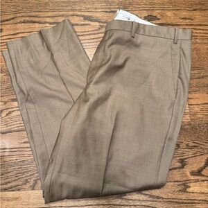Santorelli Men’s Tan Dress Pants – Size 42, Made in Italy, Roma Model